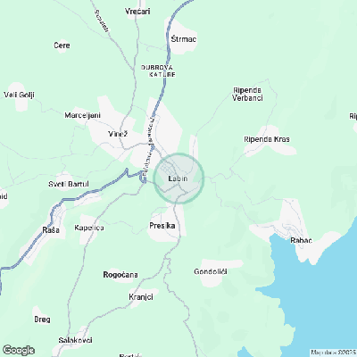 Labin, zemljišče z gradbenim dovoljenjem, pogled na morje