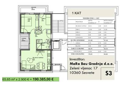 Sesvetski Kraljevec 65,65m2