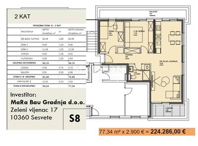 Sesvetski Kraljevec 77,34m2